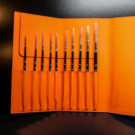 Cryptic Cabin - Full set of Kolinsky Sable Brushes + Brush case